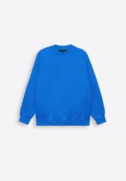 Crewneck long-sleeve blue sweatshirt on plain background – East Vibe